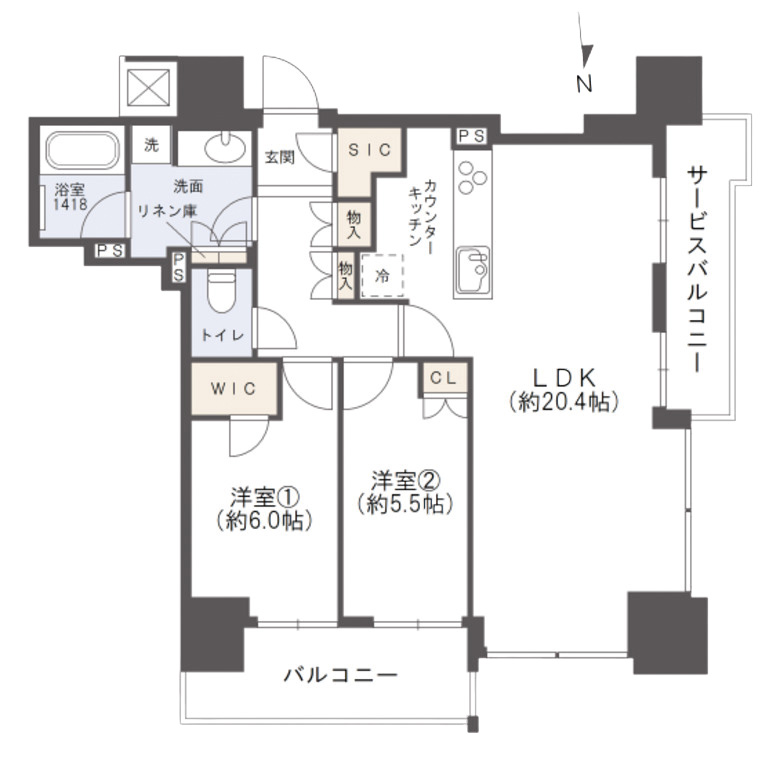 シエリアタワー大阪天満橋 間取り図