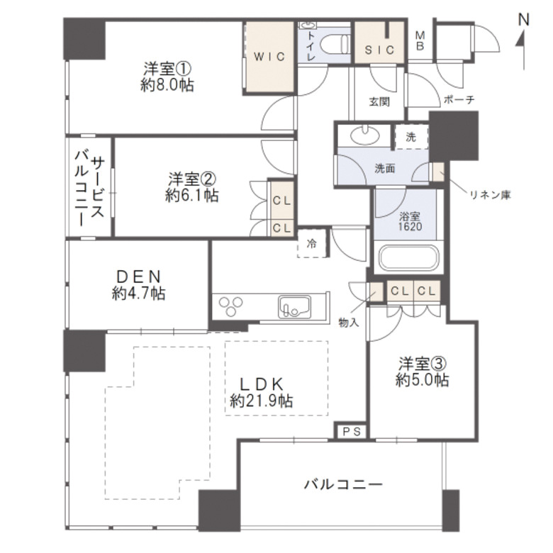 シティタワー大阪天満ザリバー＆パークス 間取り図