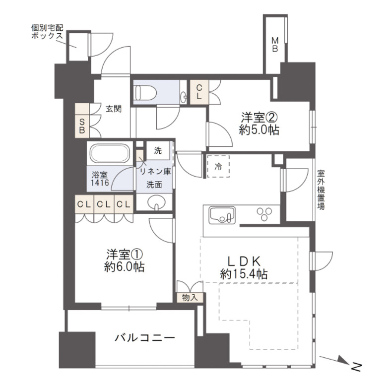 ザ・パークハウス大阪梅田タワー 間取り図