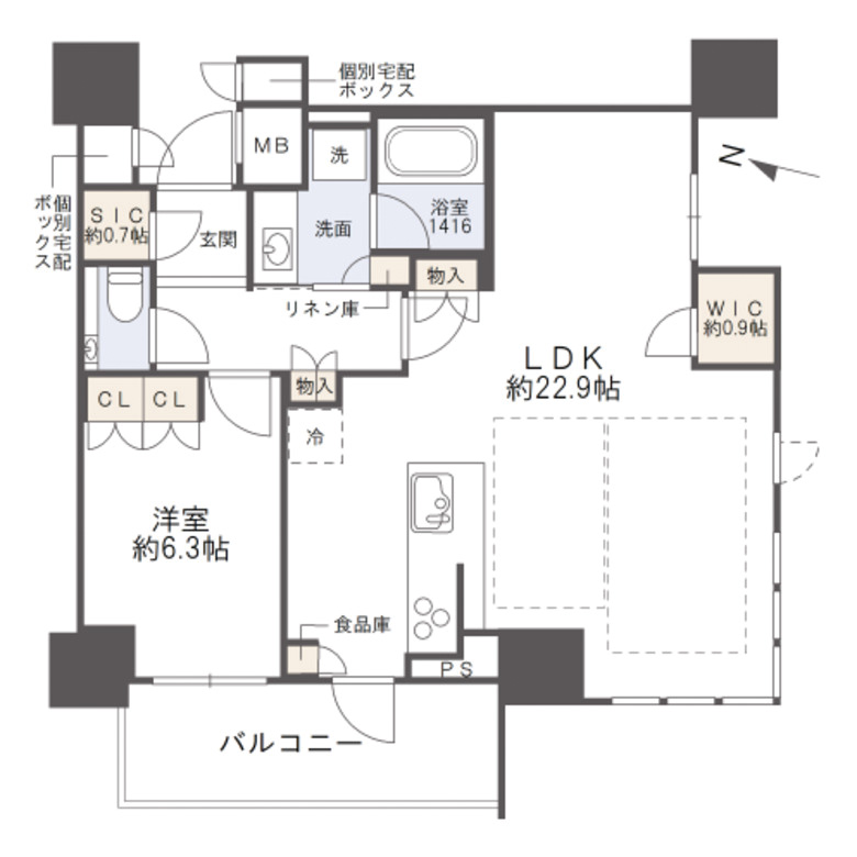 ザ・パークハウス大阪梅田タワー 間取り図