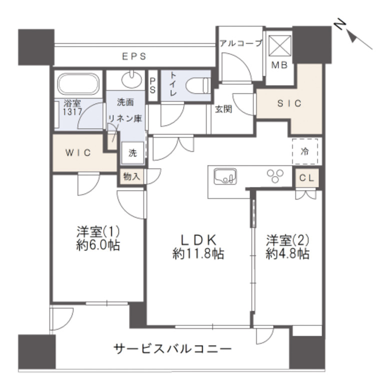 シエリアタワー中之島 間取り図