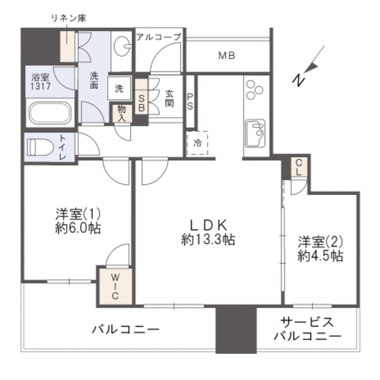 シエリアタワー中之島 間取り図