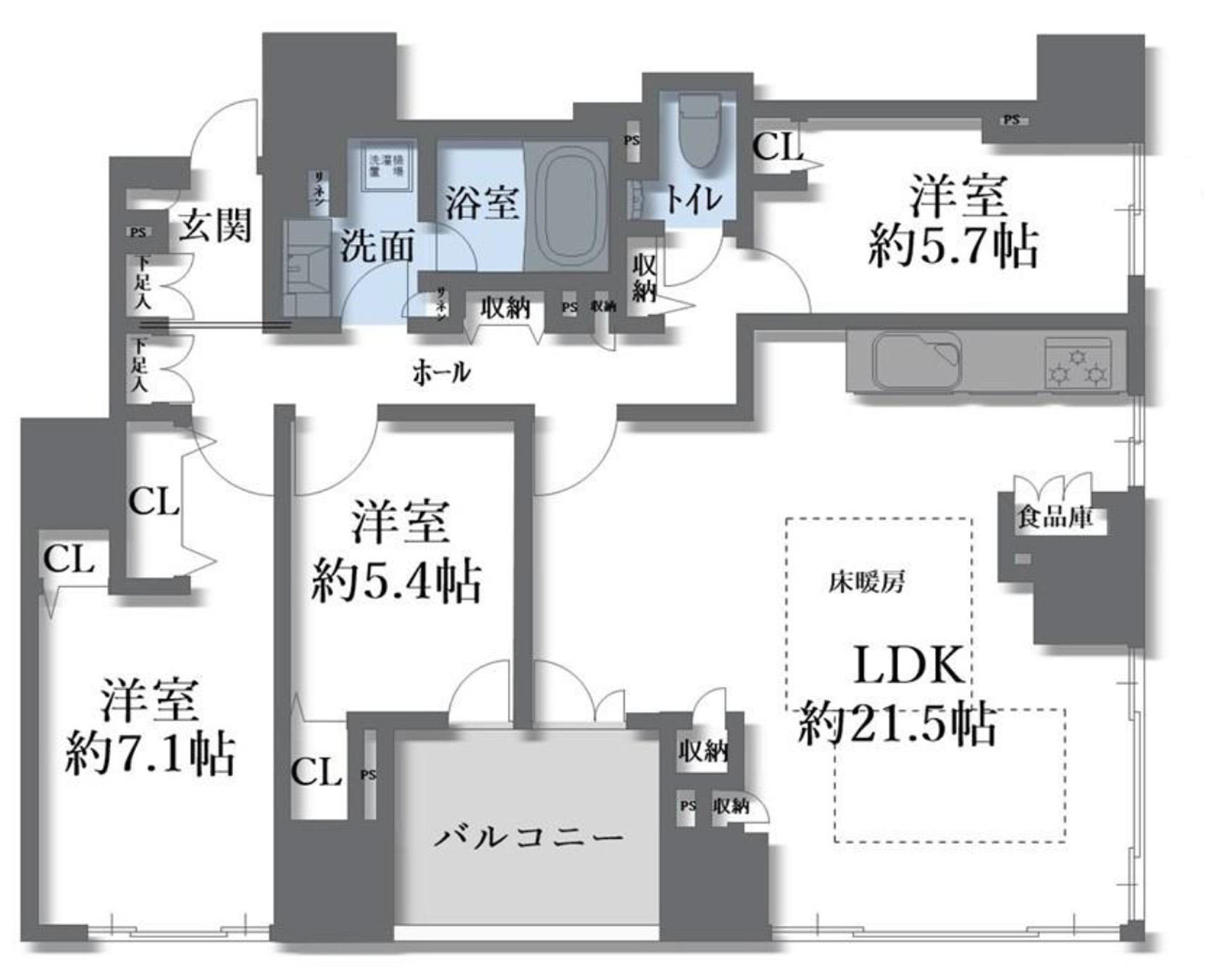 シティタワー札幌大通 間取り図
