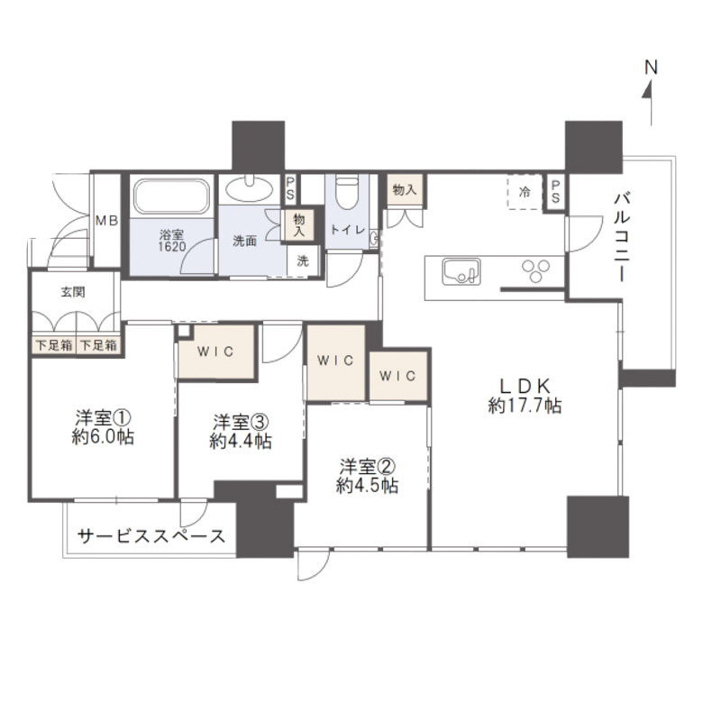 ジオタワー堺筋本町 間取り図