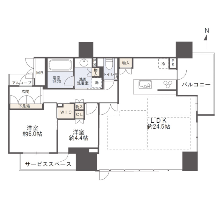 ジオタワー堺筋本町 間取り図