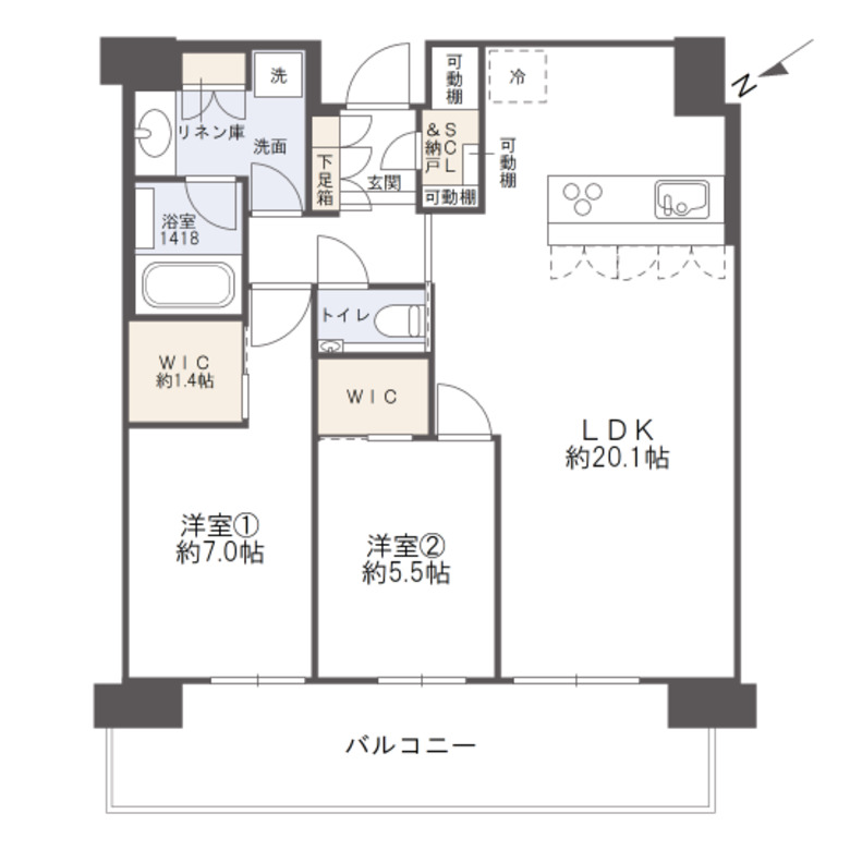 ザパークハウス中之島タワー 間取り図