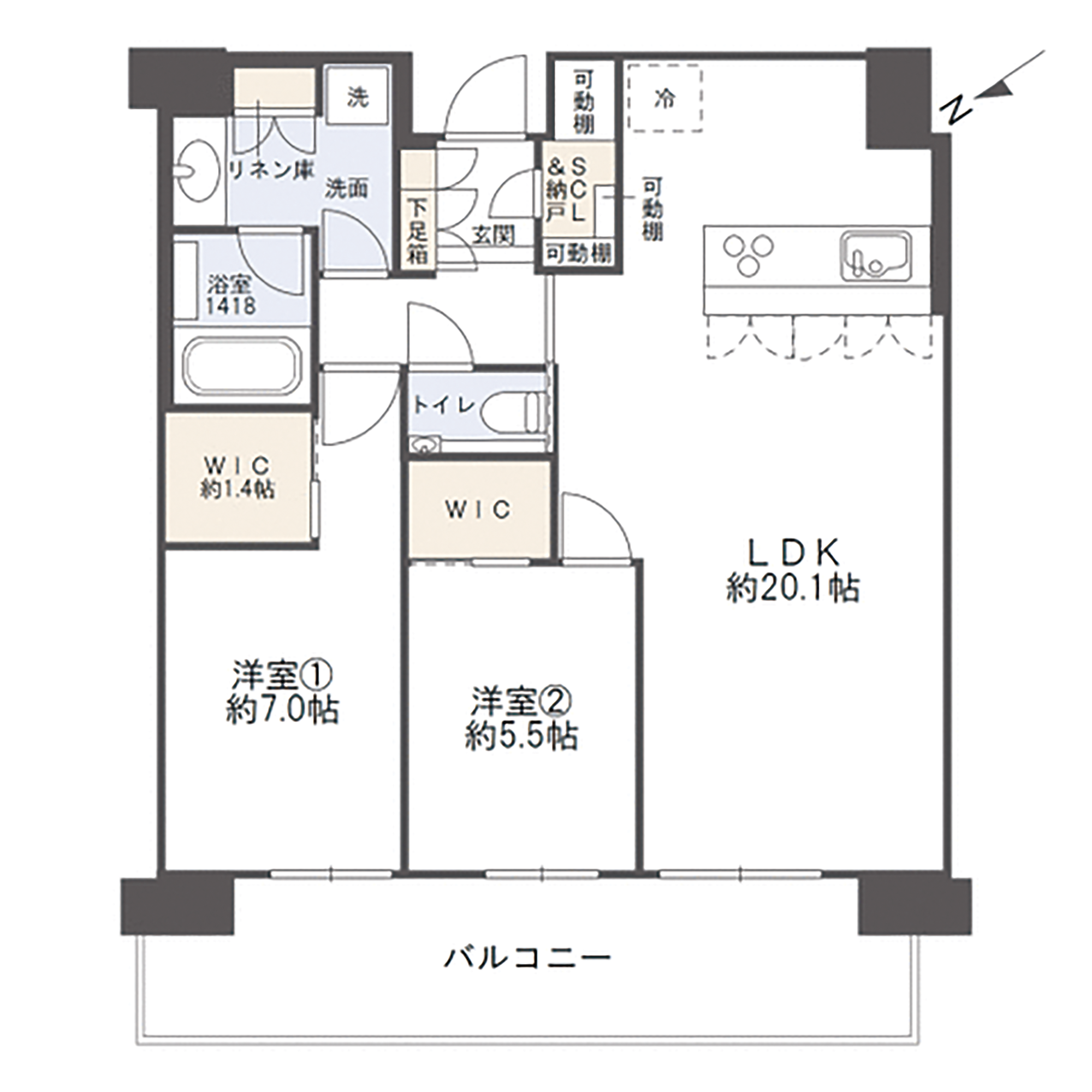 完成予定間取り 拡大表示